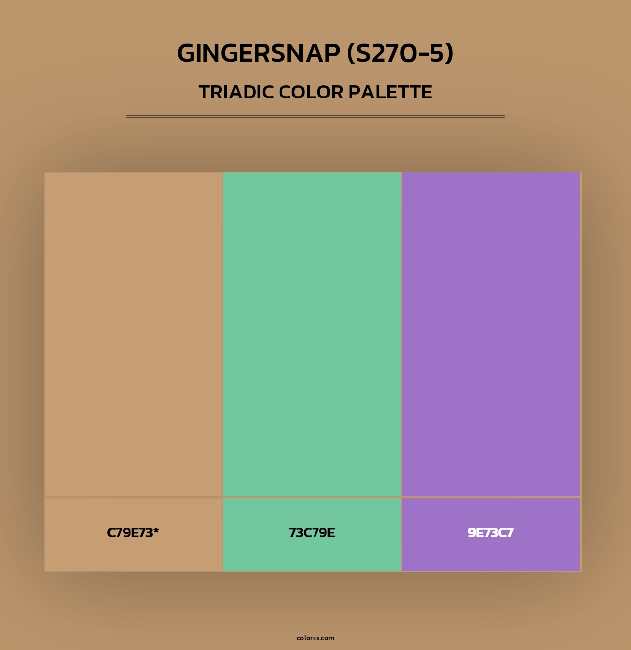 Gingersnap (S270-5) - Triadic Color Palette