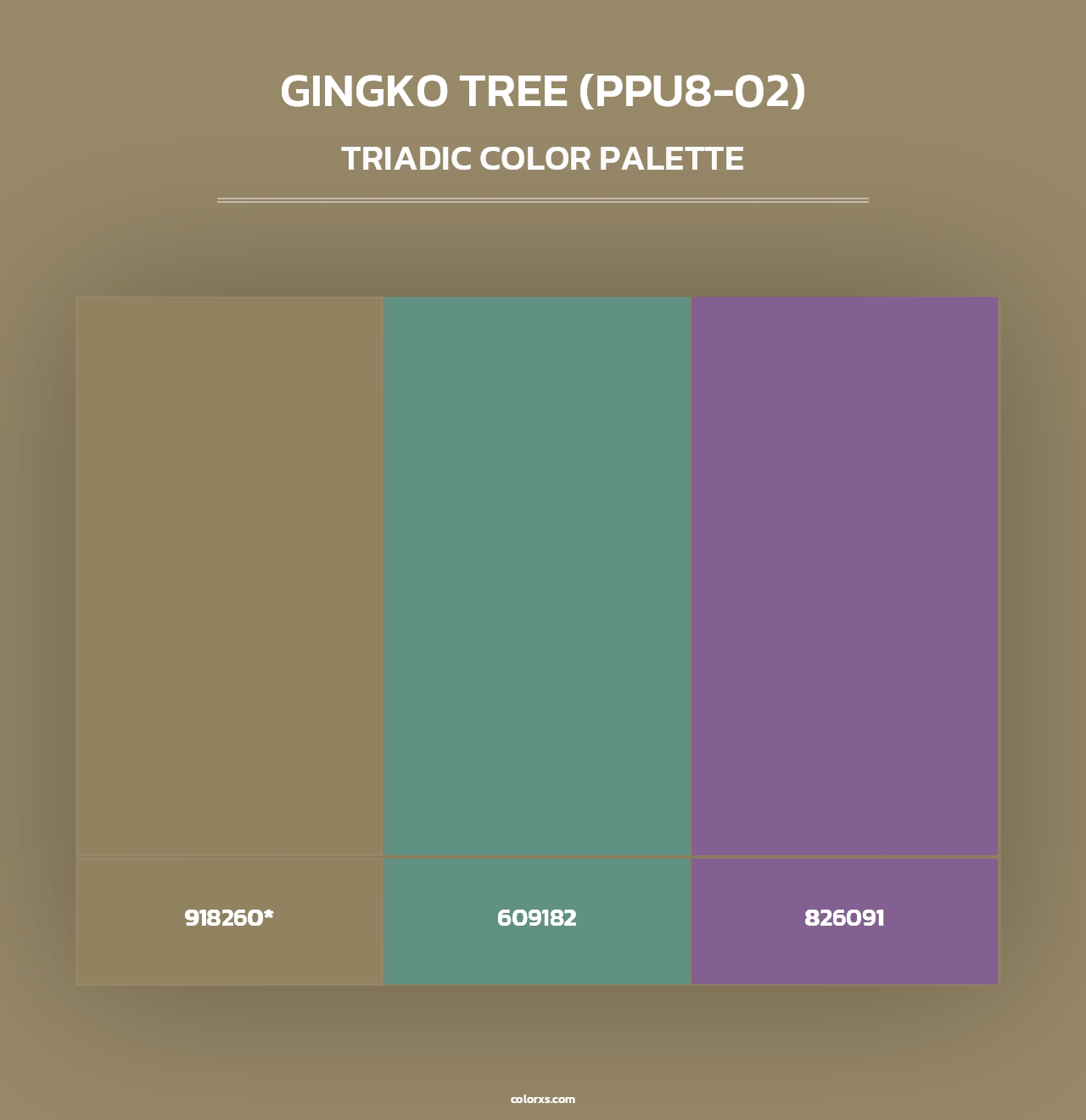 Gingko Tree (PPU8-02) - Triadic Color Palette