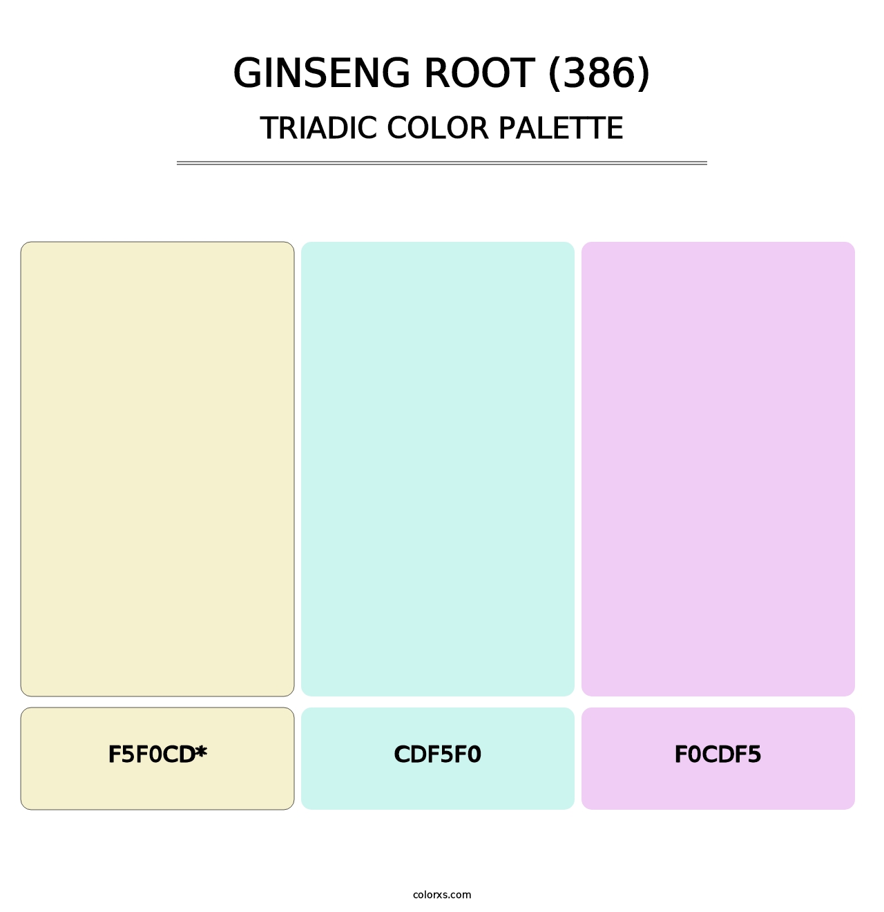 Ginseng Root (386) - Triadic Color Palette
