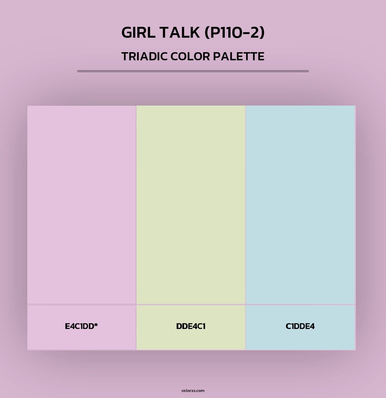 Girl Talk (P110-2) - Triadic Color Palette