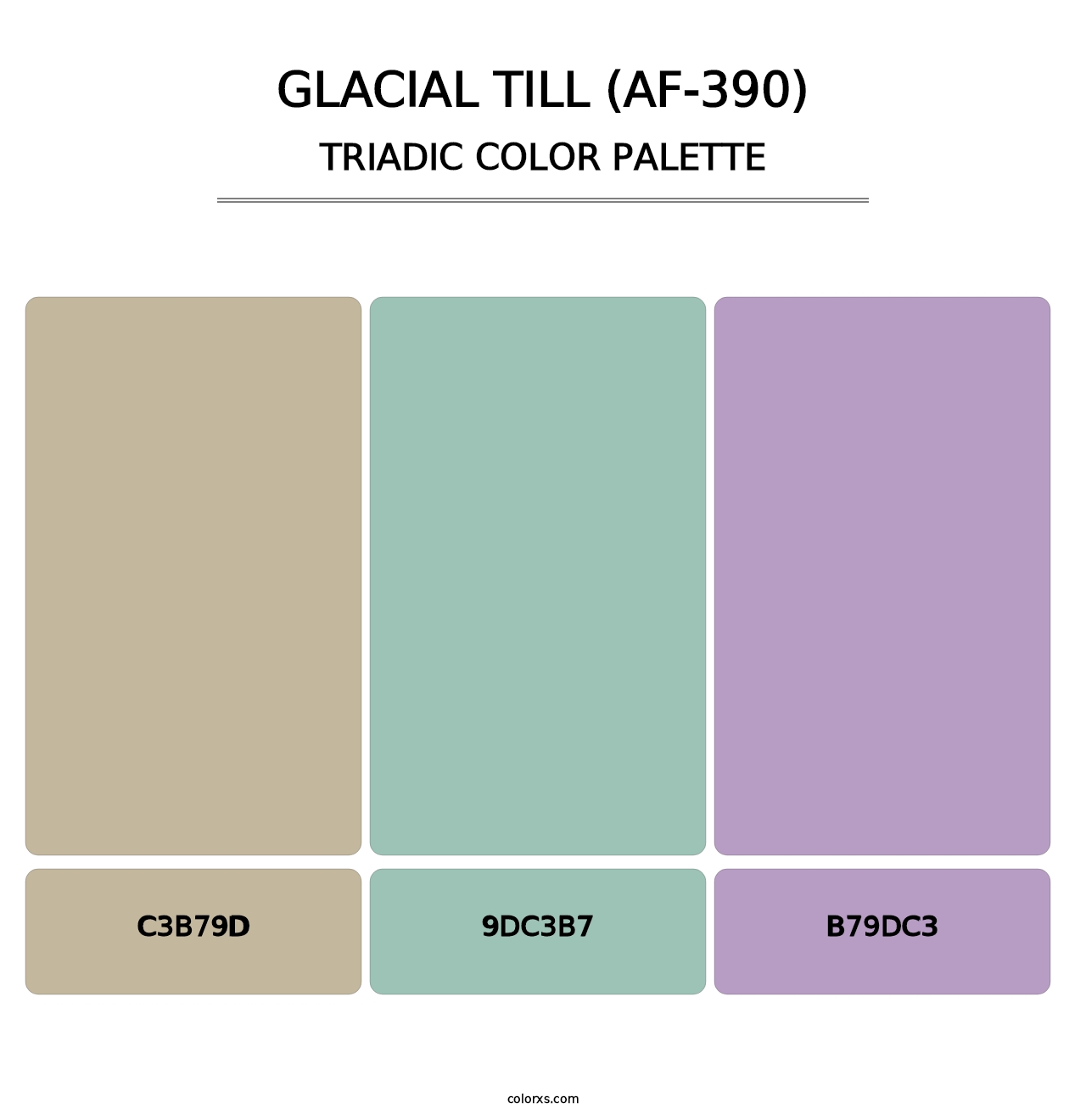 Glacial Till (AF-390) - Triadic Color Palette