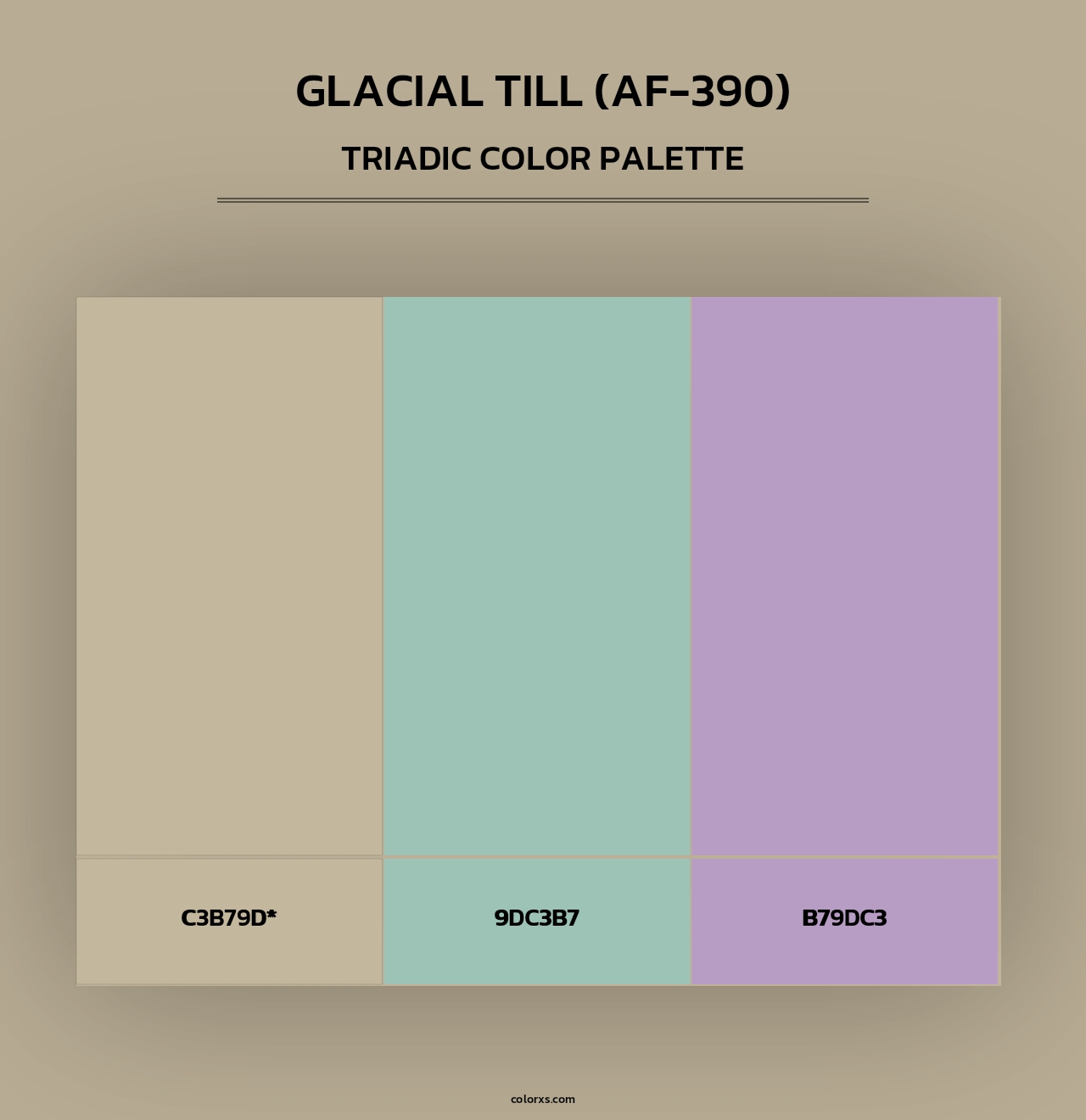 Glacial Till (AF-390) - Triadic Color Palette
