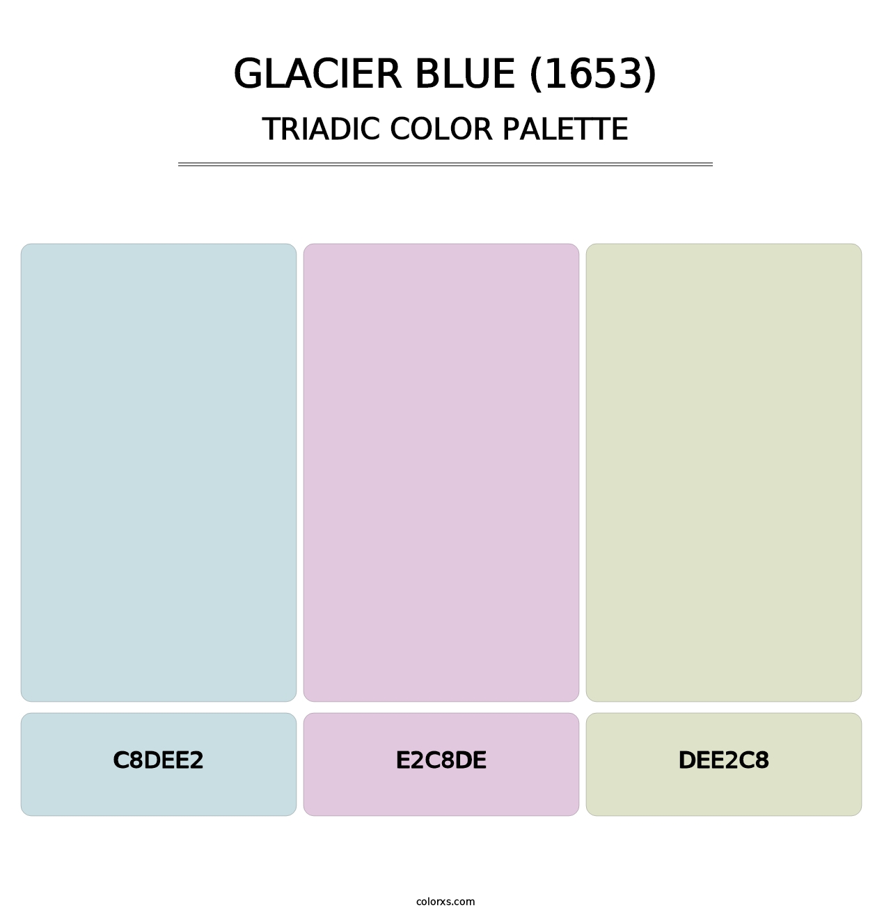 Glacier Blue (1653) - Triadic Color Palette