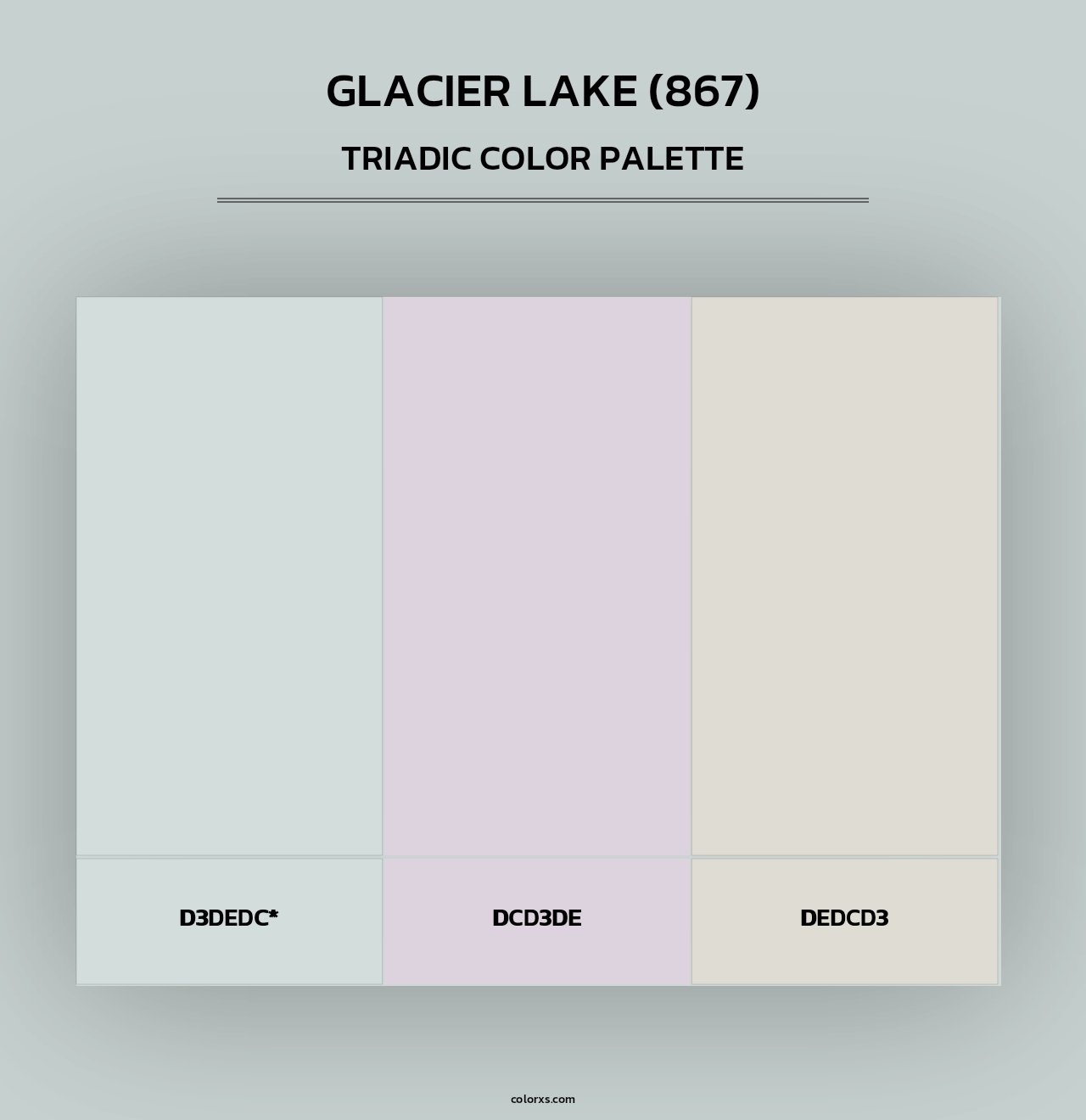 Glacier Lake (867) - Triadic Color Palette