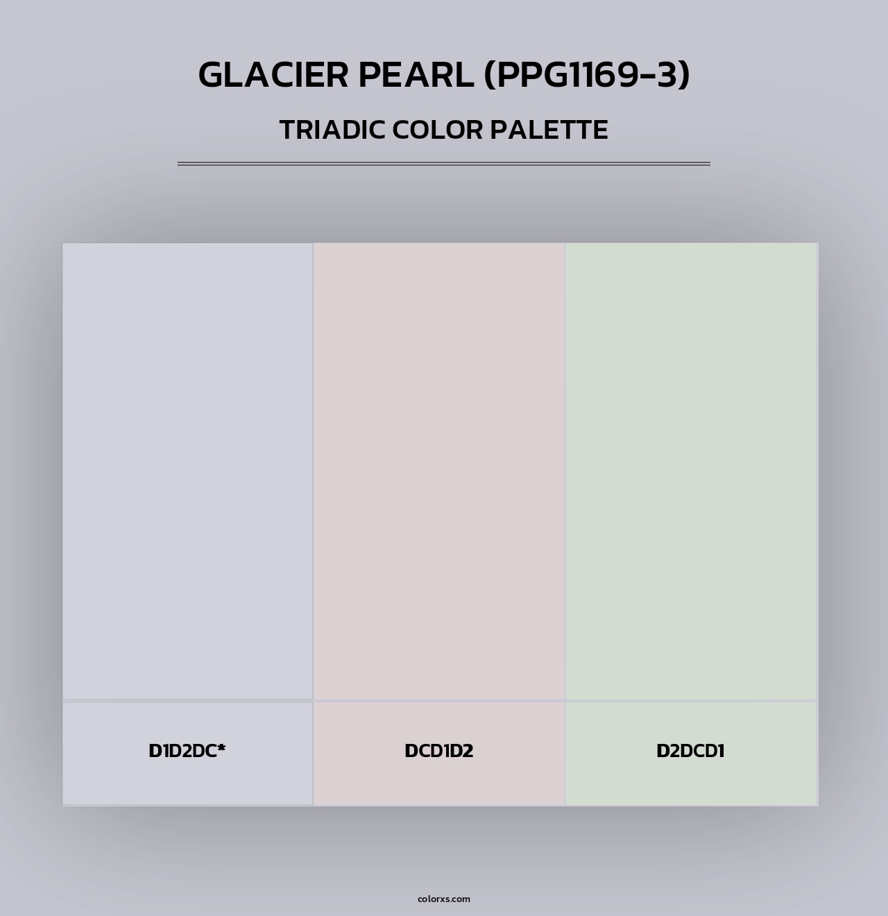 Glacier Pearl (PPG1169-3) - Triadic Color Palette
