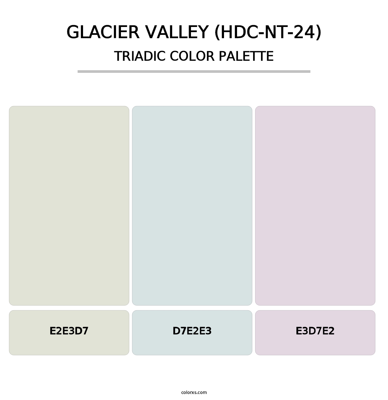Glacier Valley (HDC-NT-24) - Triadic Color Palette