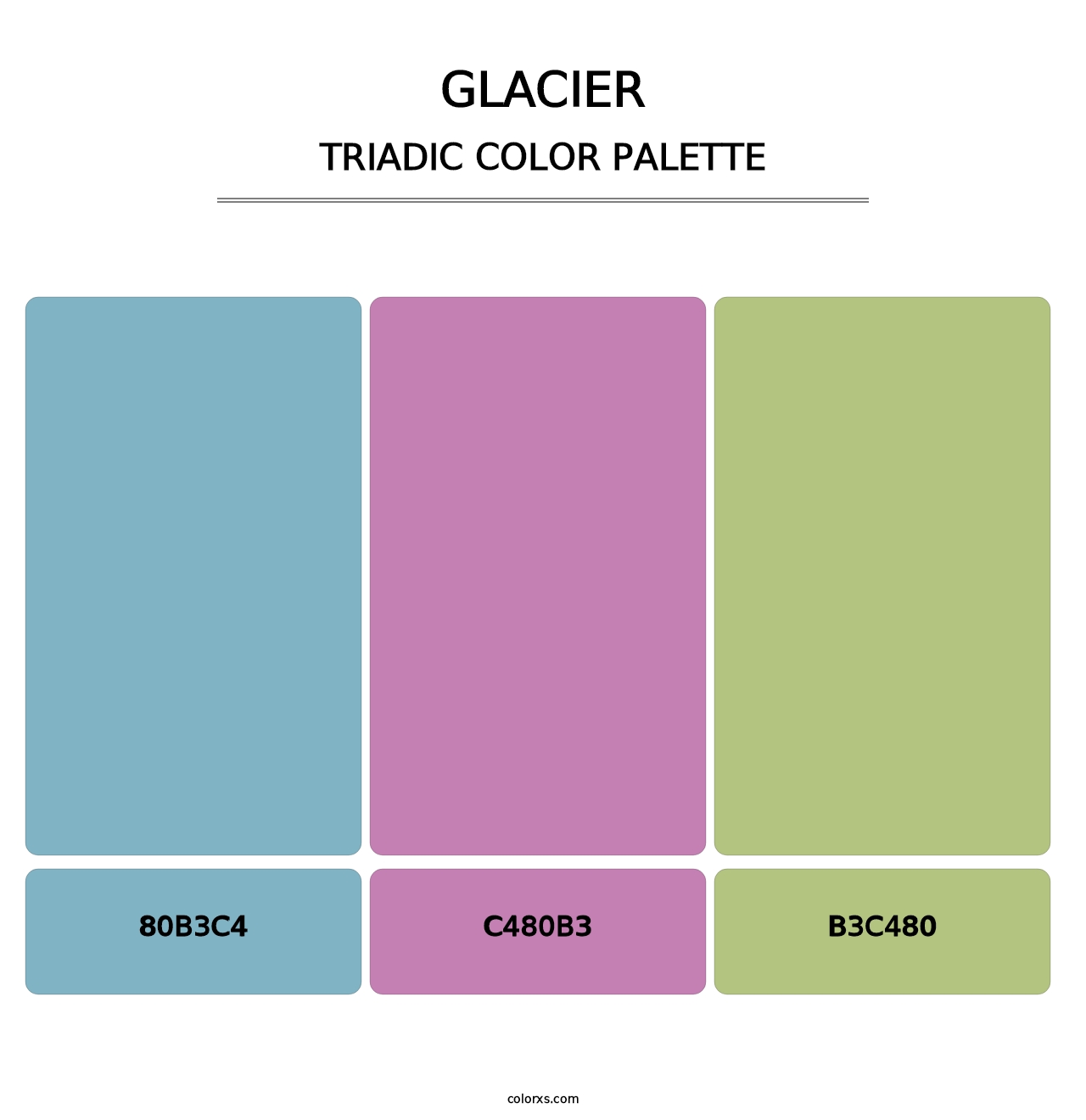 Glacier - Triadic Color Palette