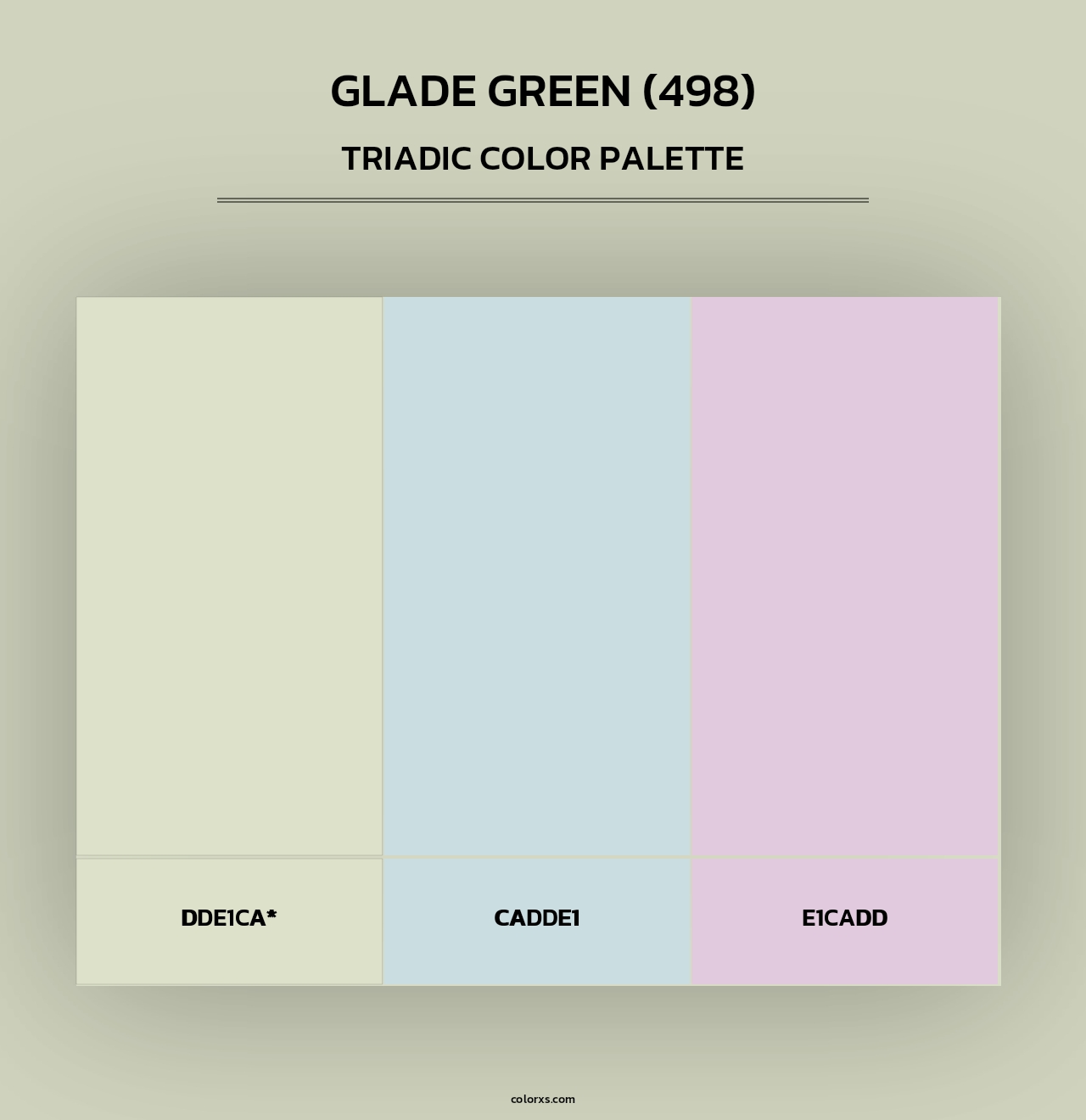 Glade Green (498) - Triadic Color Palette