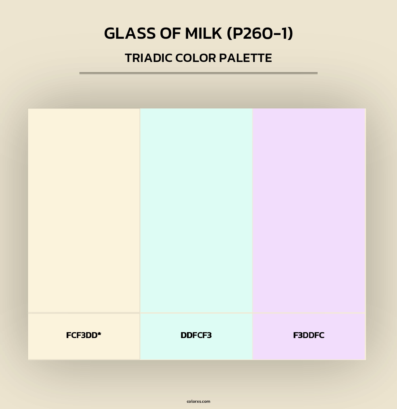 Glass Of Milk (P260-1) - Triadic Color Palette