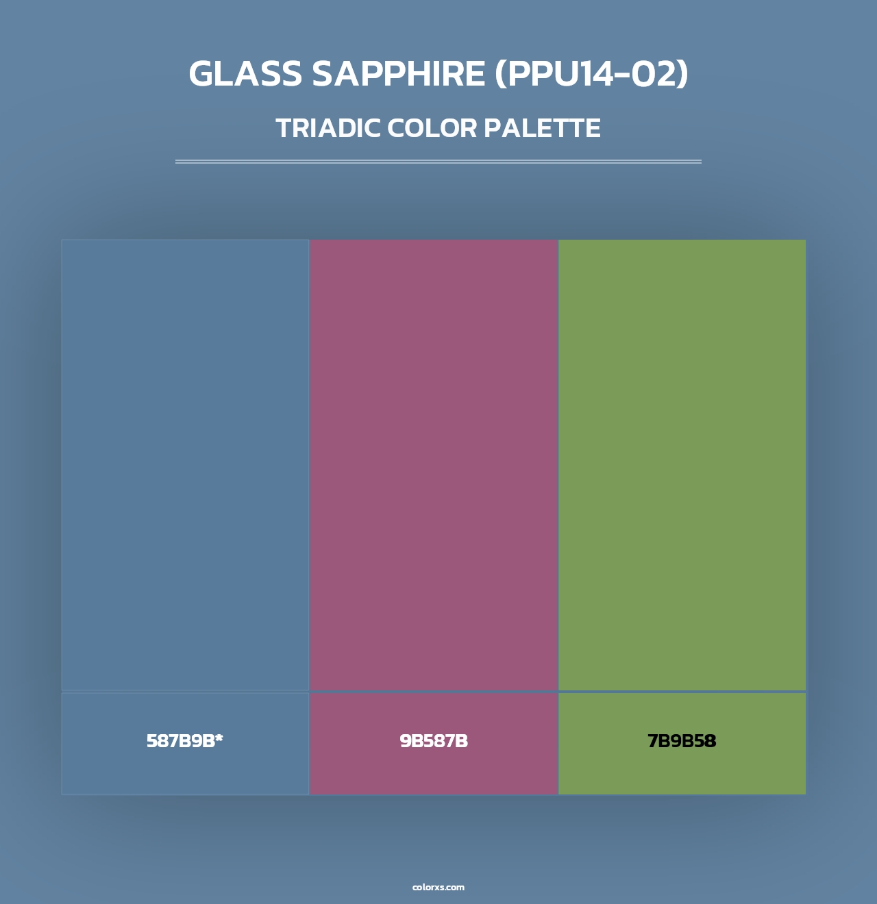 Glass Sapphire (PPU14-02) - Triadic Color Palette