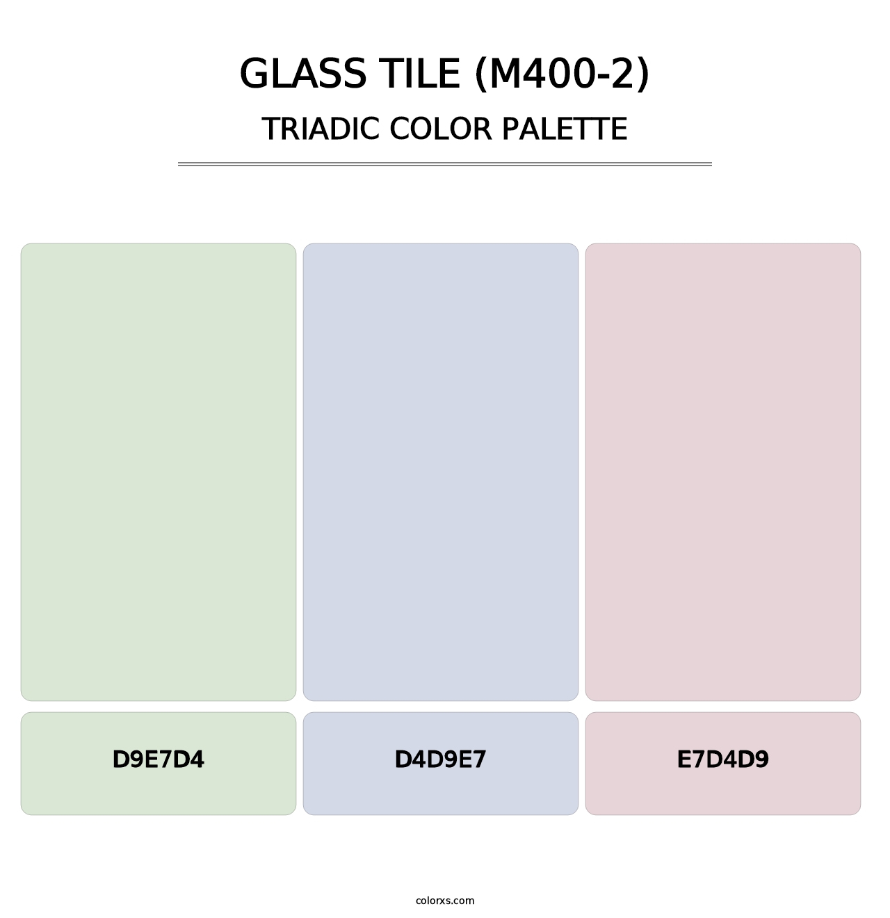 Glass Tile (M400-2) - Triadic Color Palette
