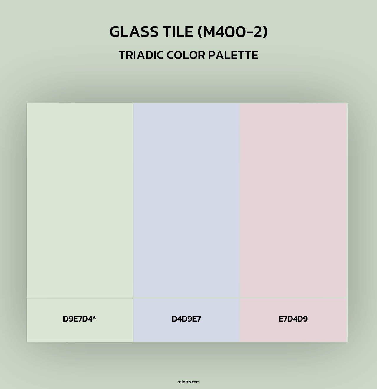Glass Tile (M400-2) - Triadic Color Palette