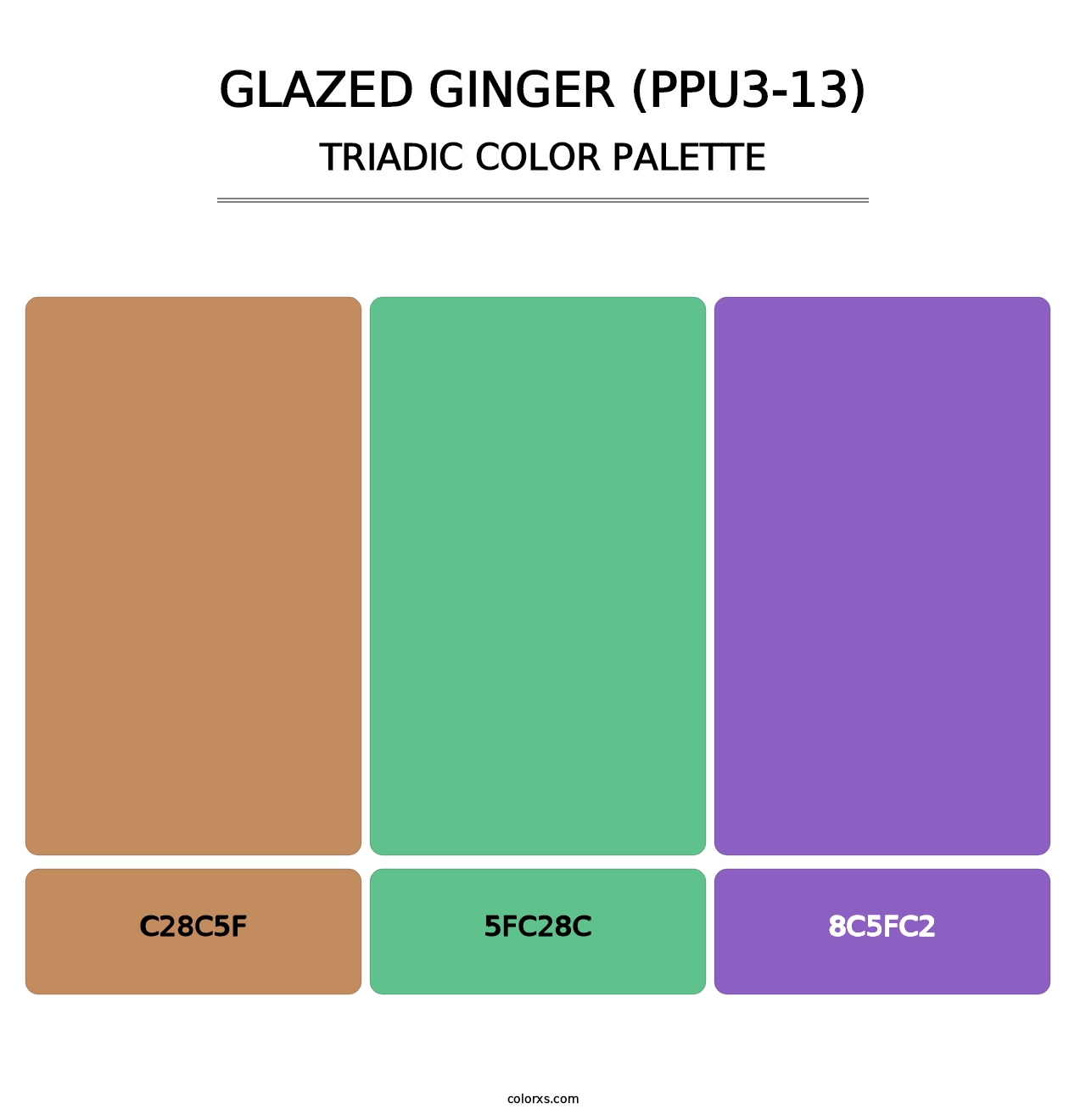 Glazed Ginger (PPU3-13) - Triadic Color Palette