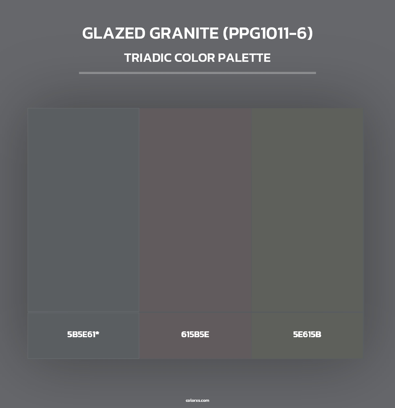 Glazed Granite (PPG1011-6) - Triadic Color Palette
