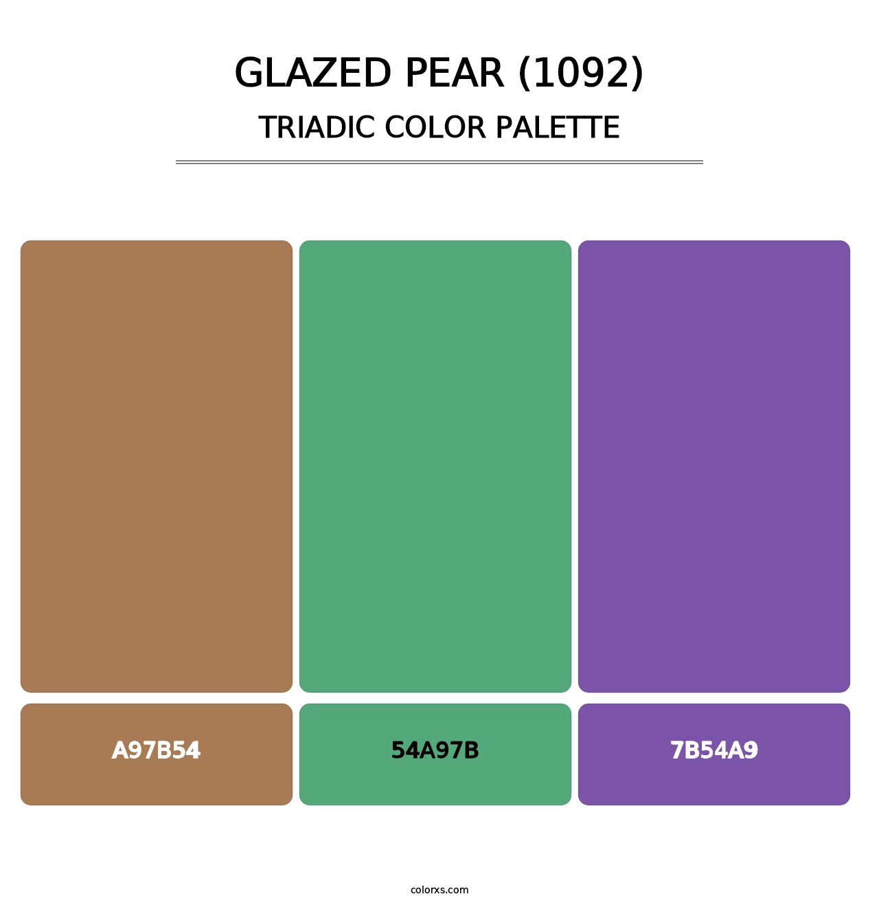 Glazed Pear (1092) - Triadic Color Palette