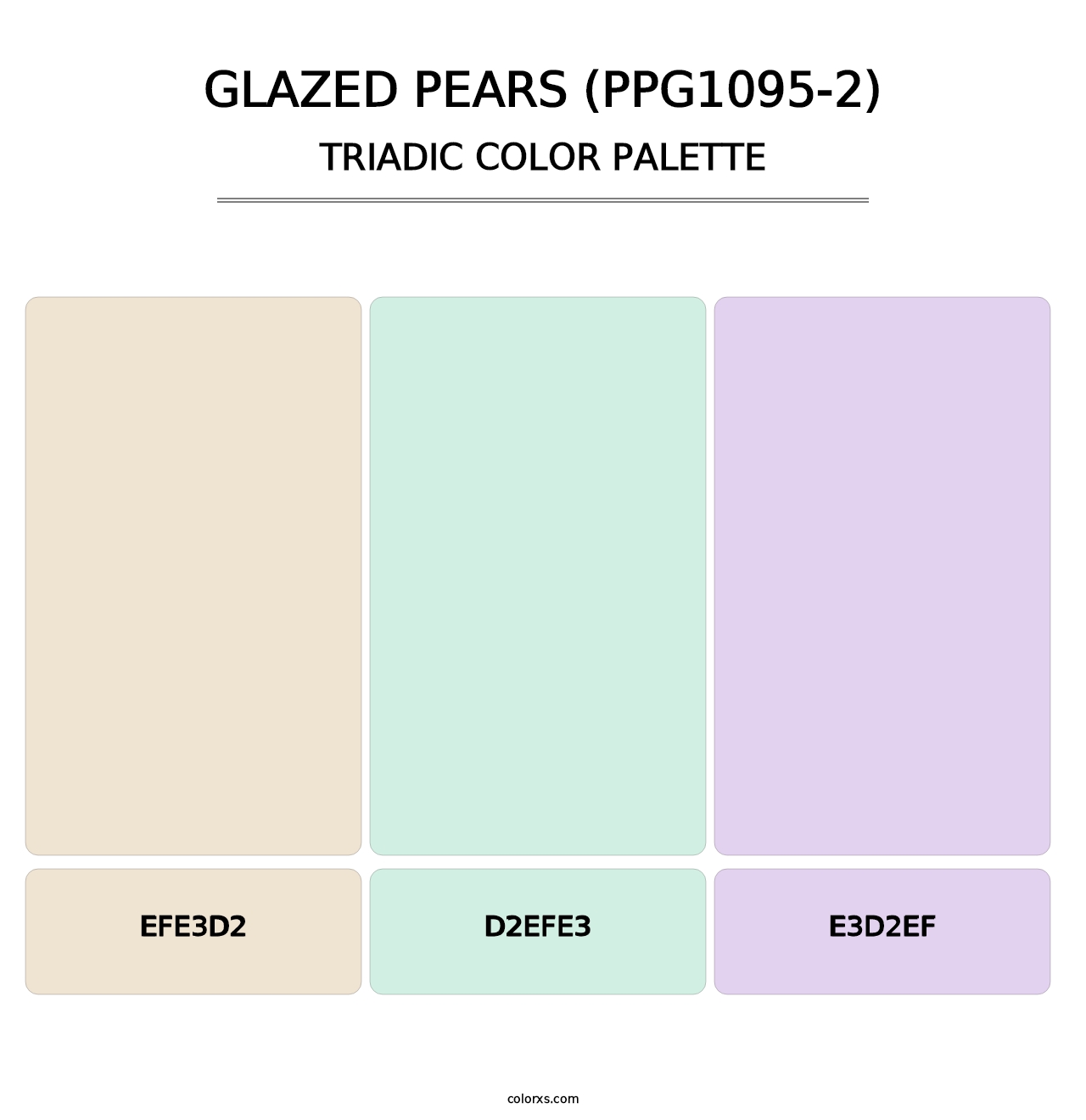 Glazed Pears (PPG1095-2) - Triadic Color Palette