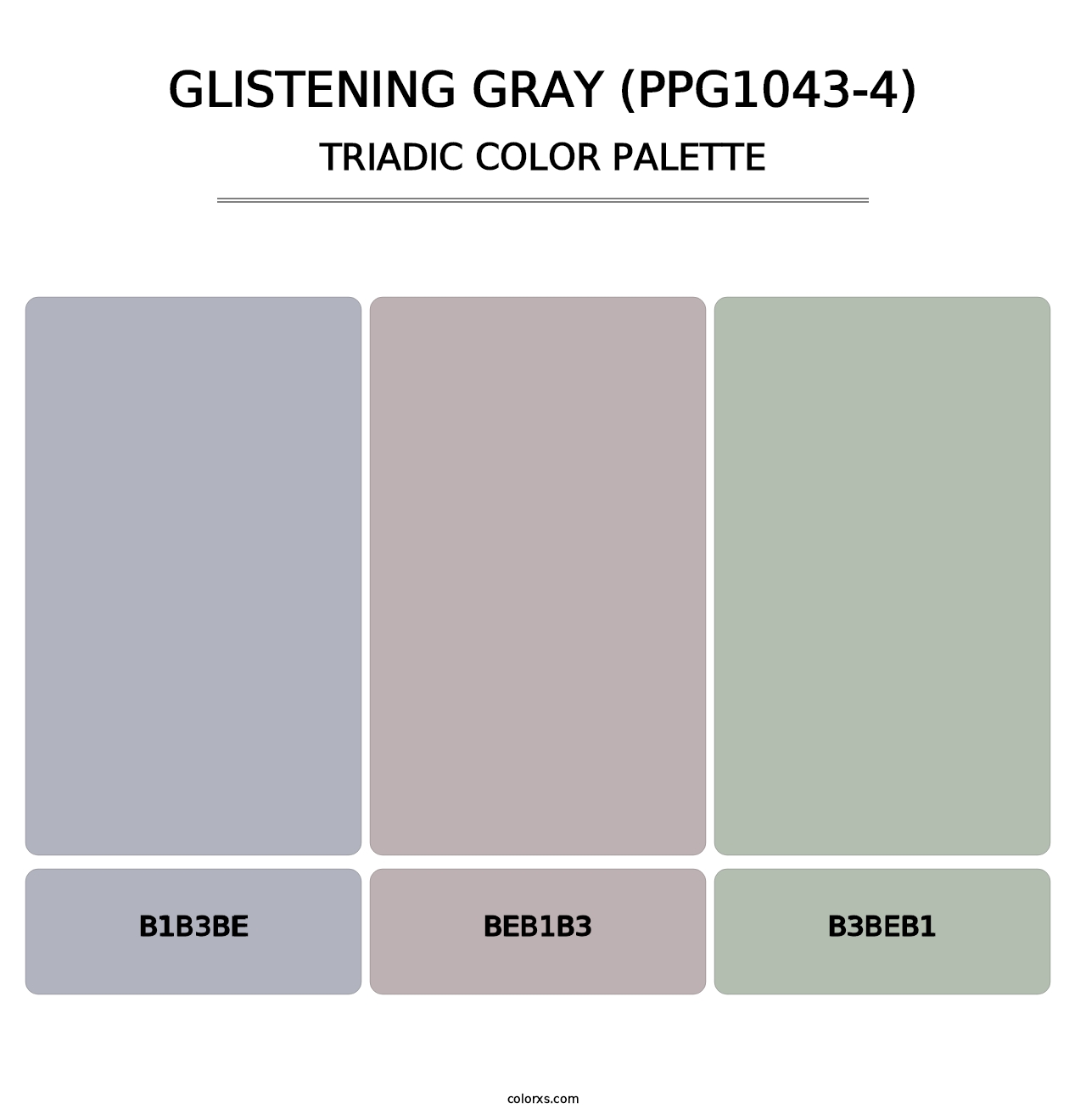 Glistening Gray (PPG1043-4) - Triadic Color Palette