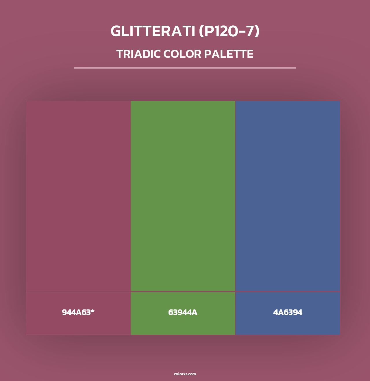 Glitterati (P120-7) - Triadic Color Palette
