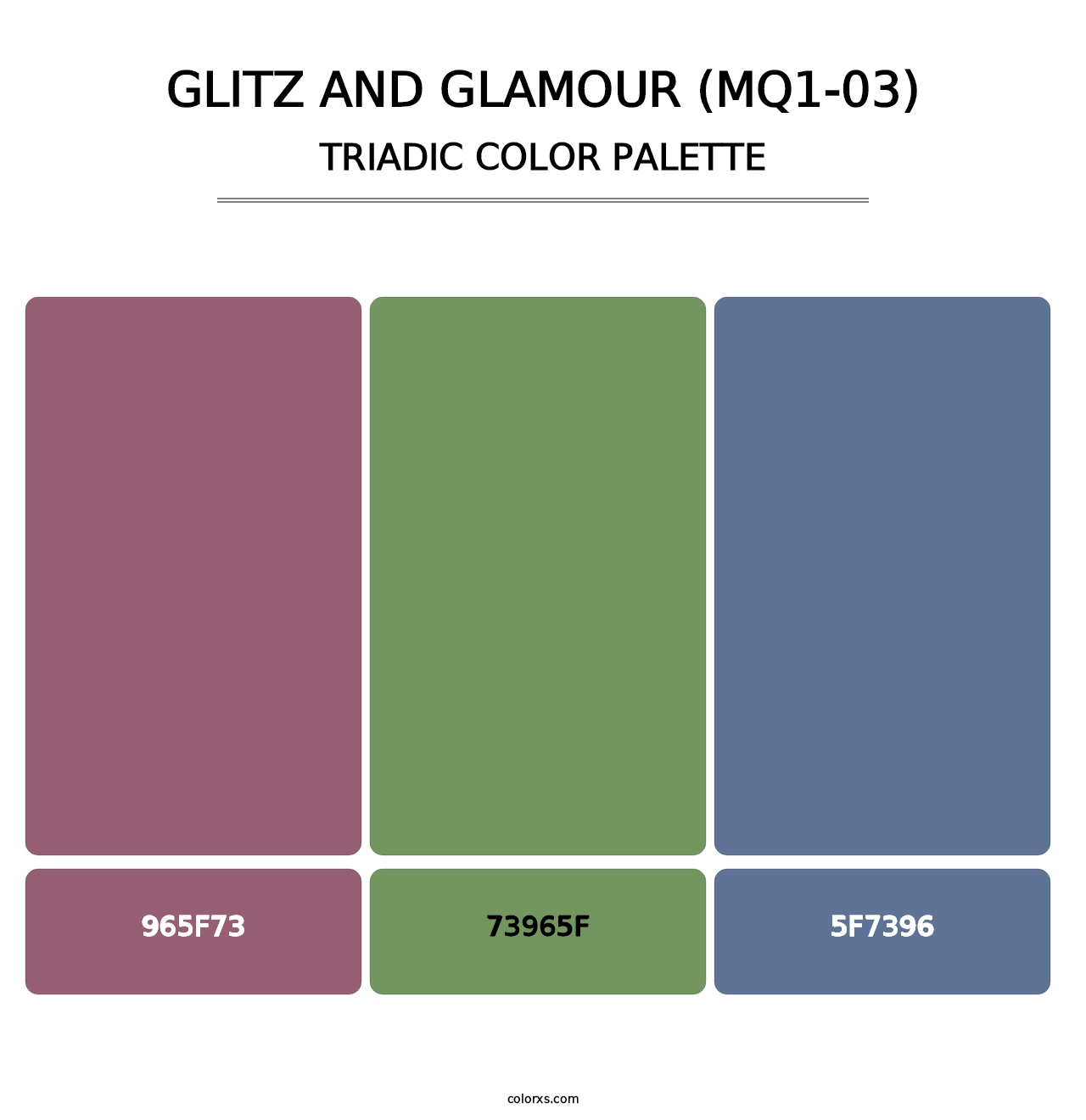 Glitz And Glamour (MQ1-03) - Triadic Color Palette