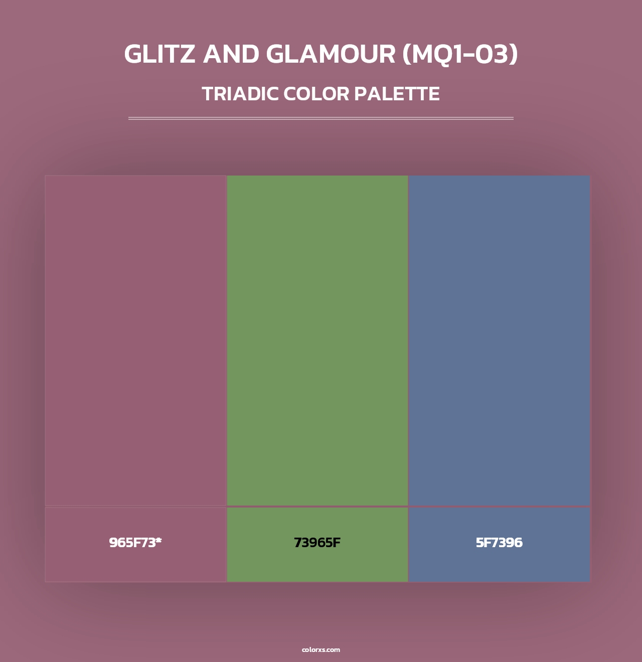 Glitz And Glamour (MQ1-03) - Triadic Color Palette