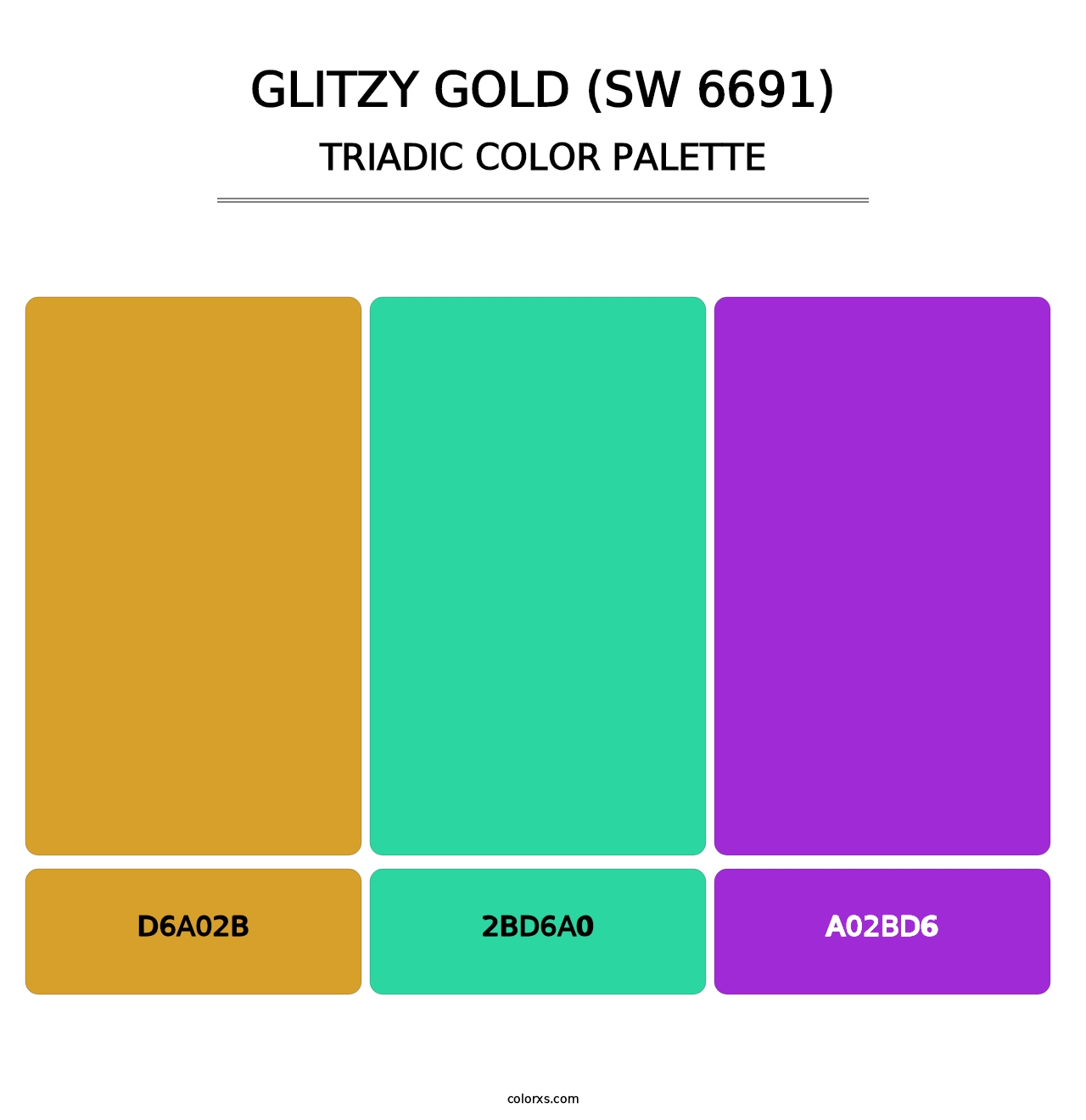 Glitzy Gold (SW 6691) - Triadic Color Palette