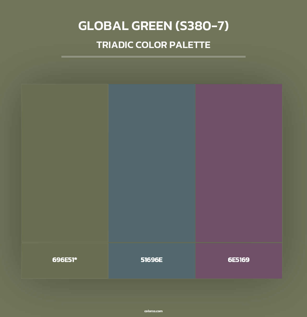 Global Green (S380-7) - Triadic Color Palette