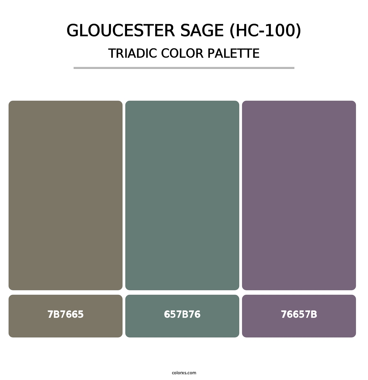 Gloucester Sage (HC-100) - Triadic Color Palette