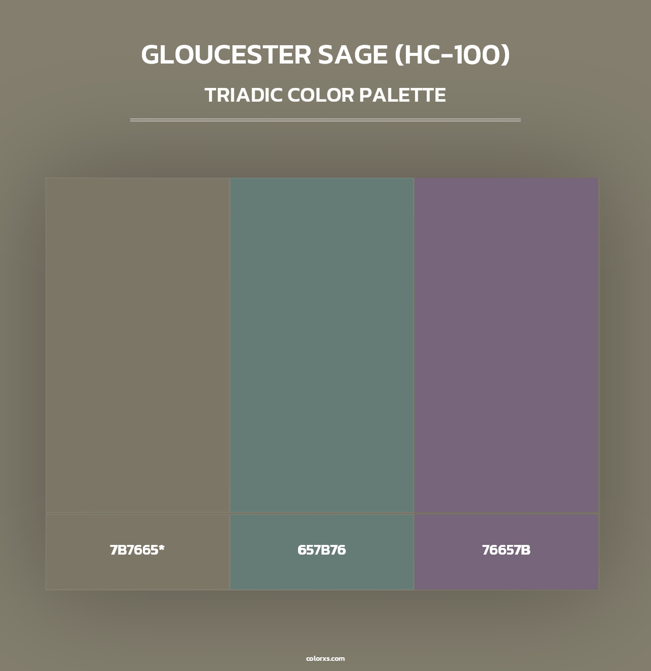 Gloucester Sage (HC-100) - Triadic Color Palette