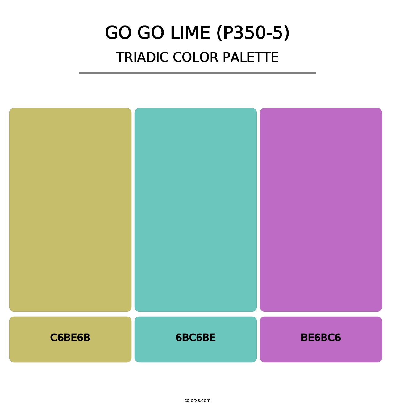 Go Go Lime (P350-5) - Triadic Color Palette