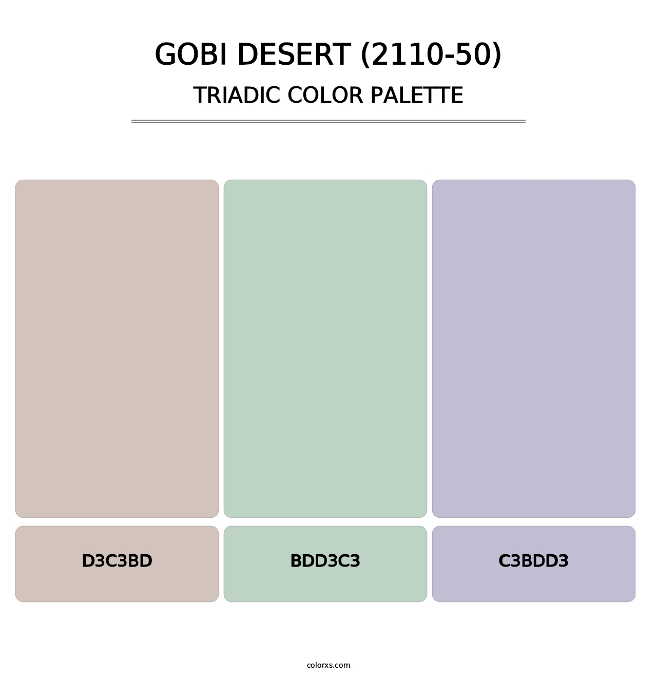 Gobi Desert (2110-50) - Triadic Color Palette