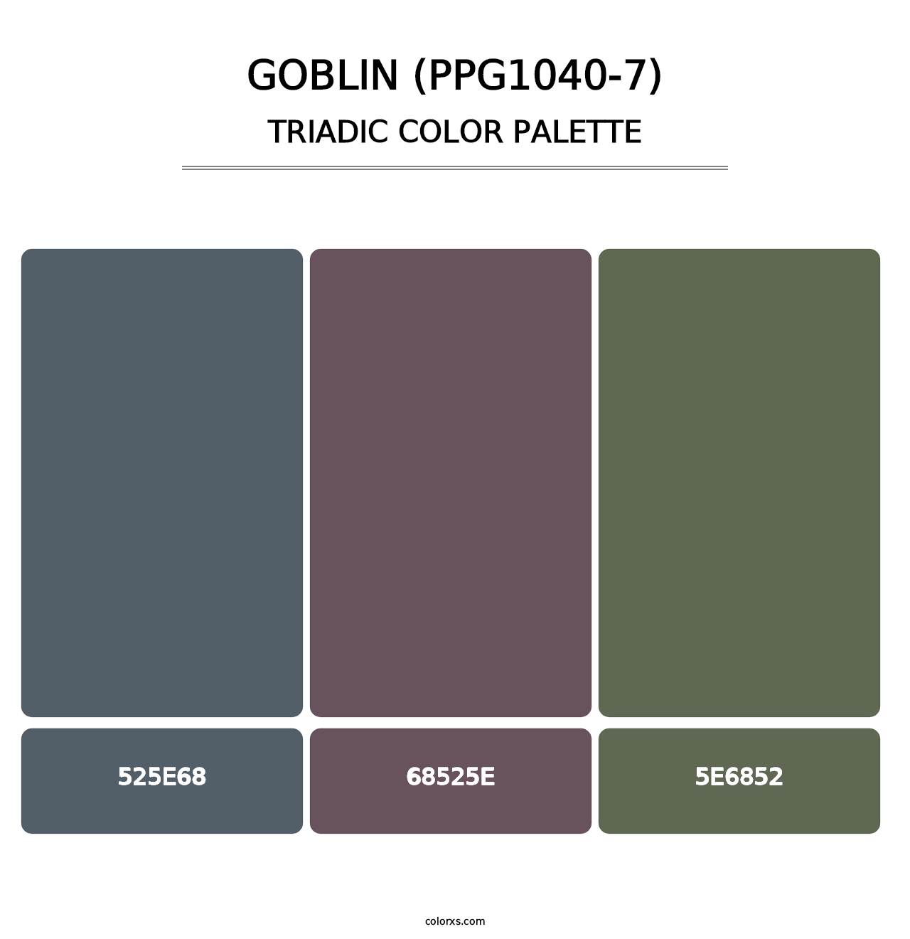 Goblin (PPG1040-7) - Triadic Color Palette