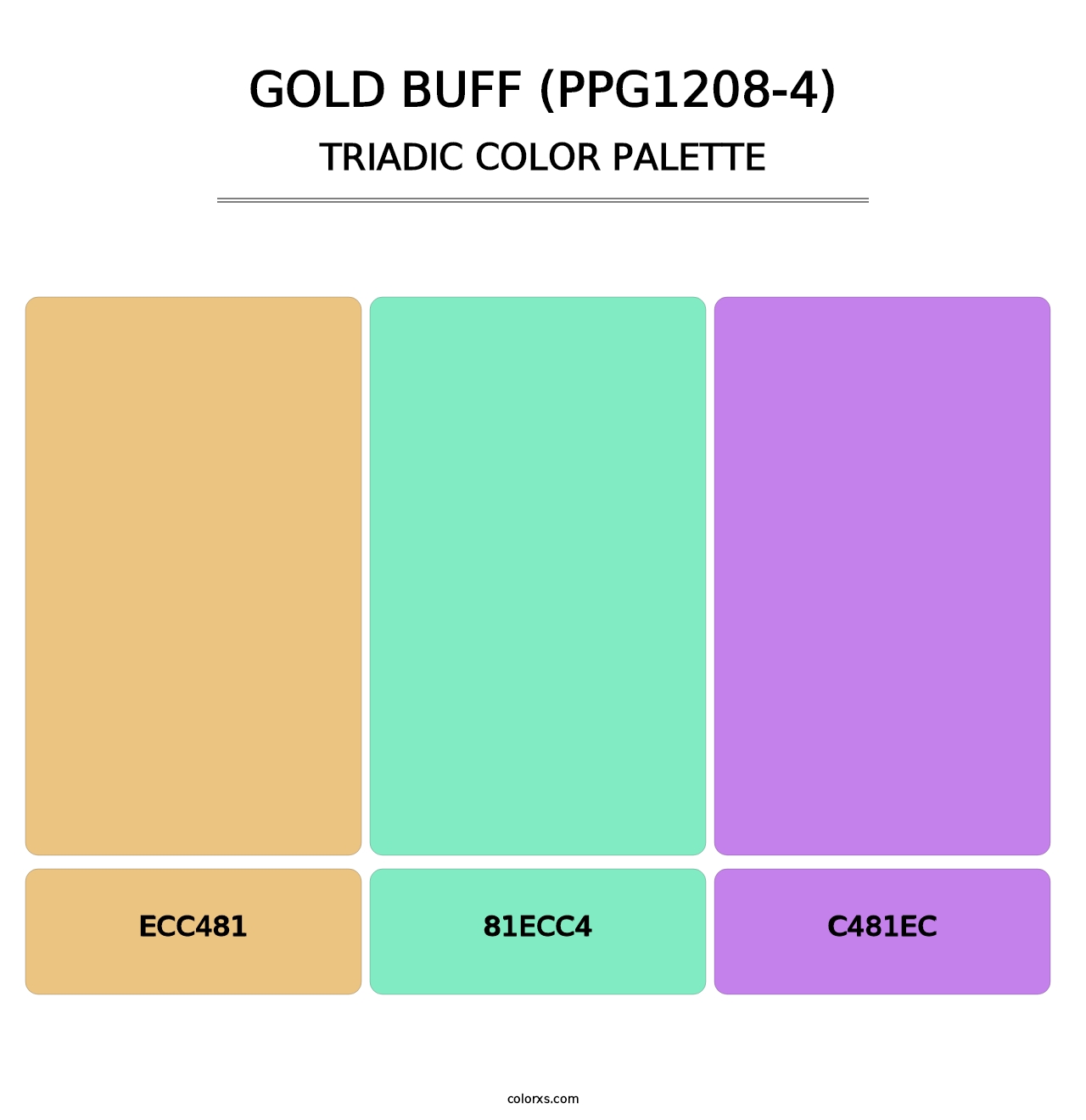 Gold Buff (PPG1208-4) - Triadic Color Palette