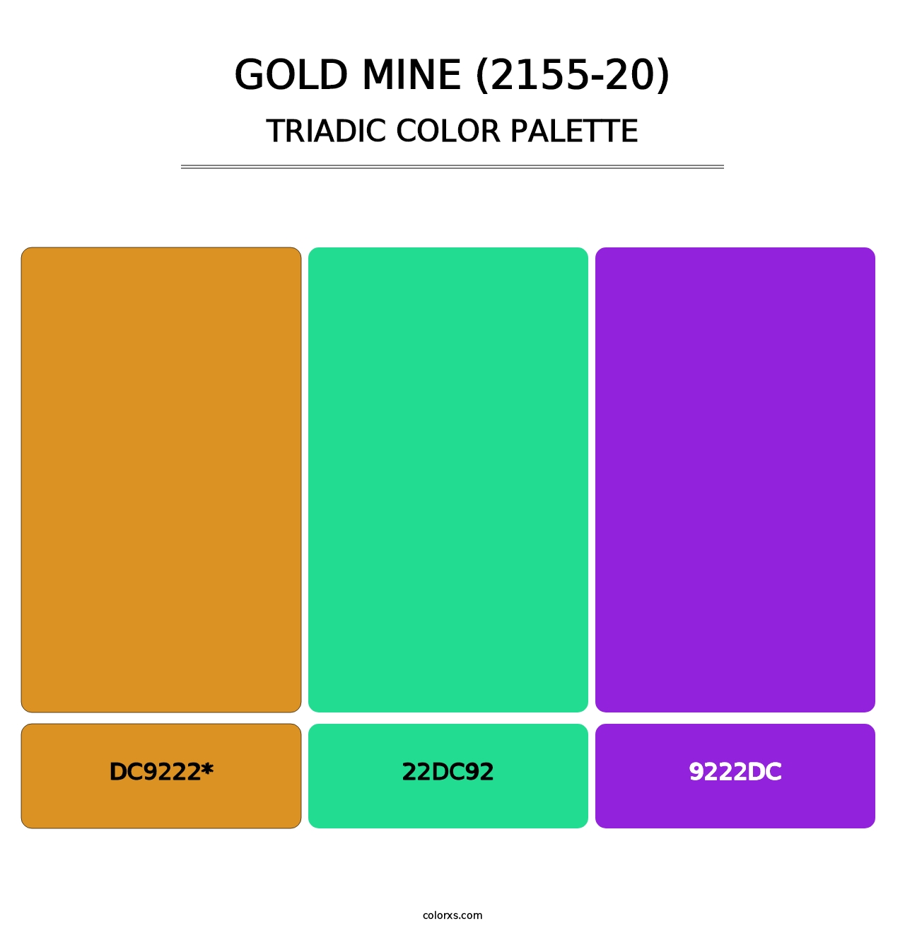 Gold Mine (2155-20) - Triadic Color Palette