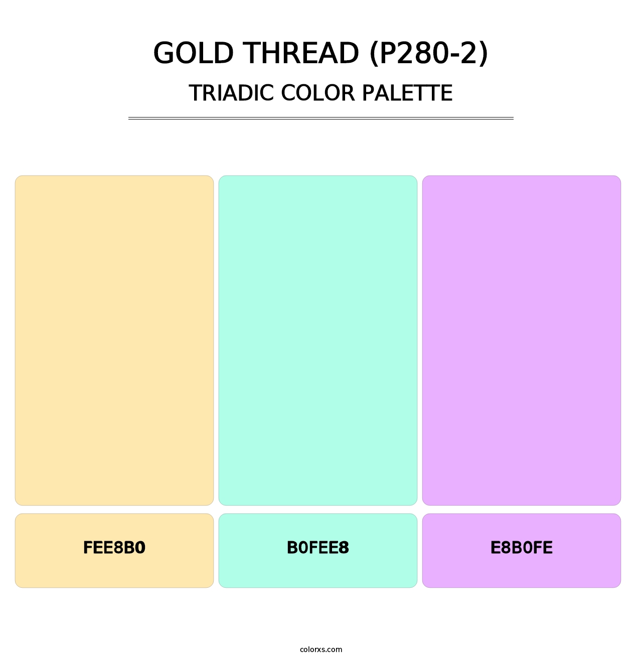 Gold Thread (P280-2) - Triadic Color Palette