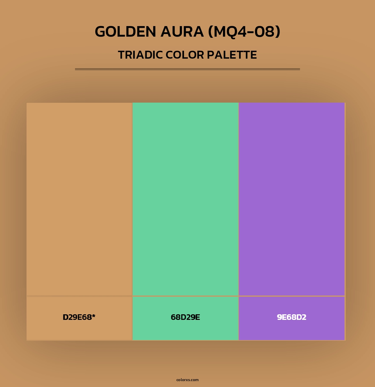 Golden Aura (MQ4-08) - Triadic Color Palette