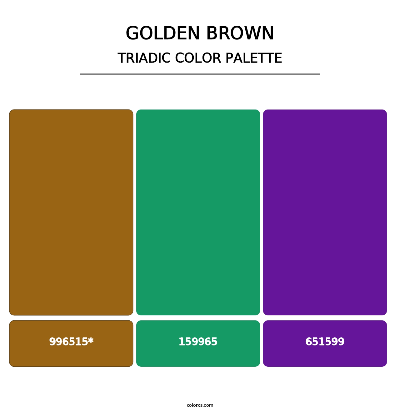 Golden brown - Triadic Color Palette