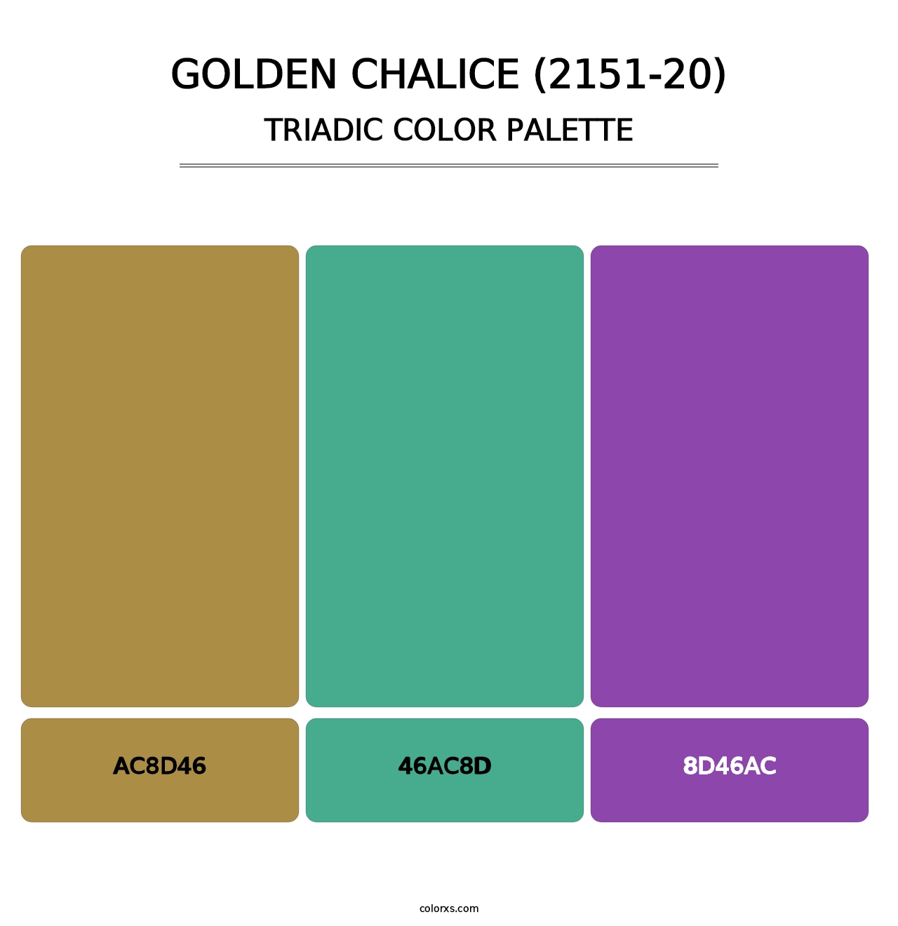 Golden Chalice (2151-20) - Triadic Color Palette