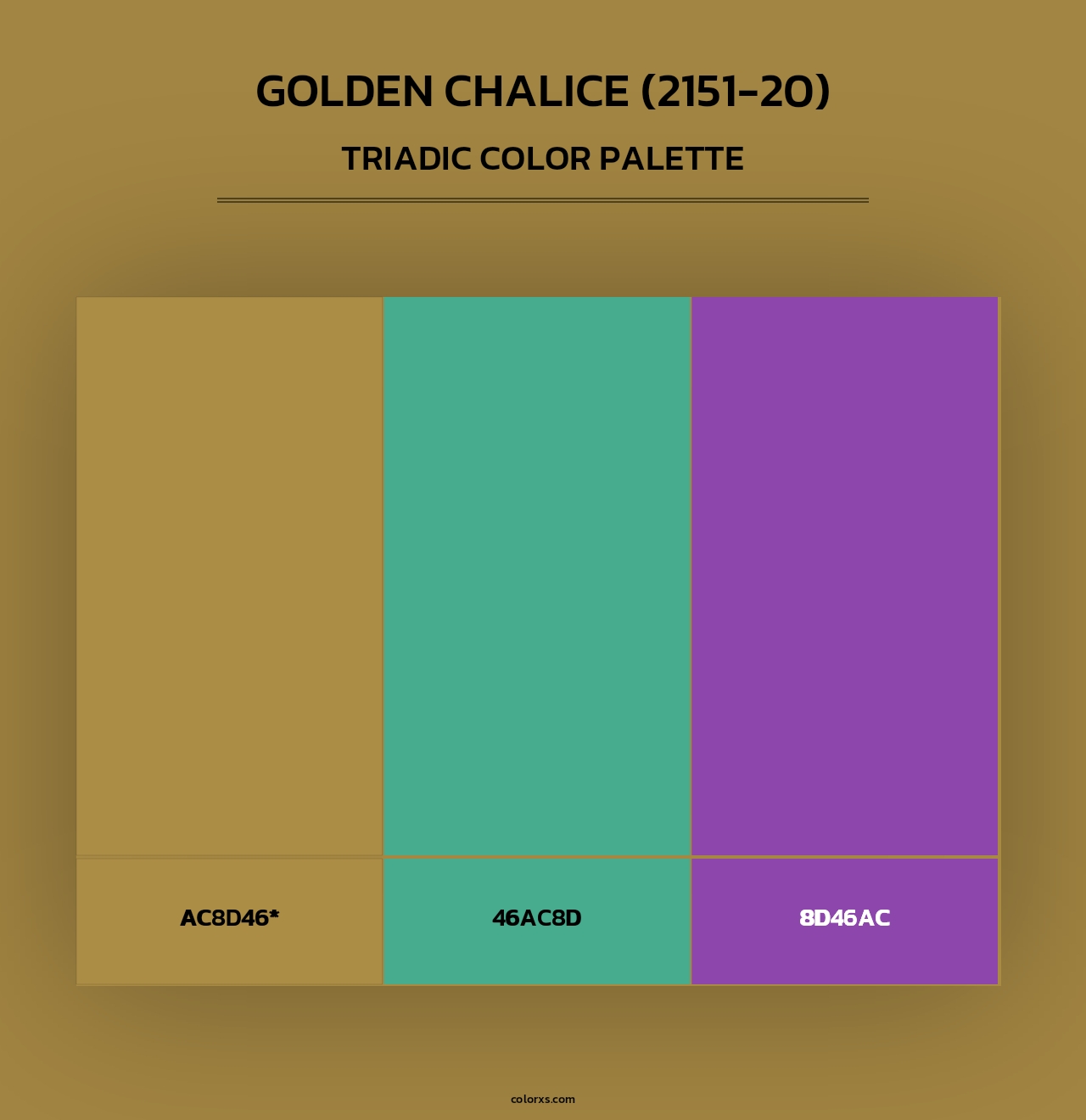 Golden Chalice (2151-20) - Triadic Color Palette