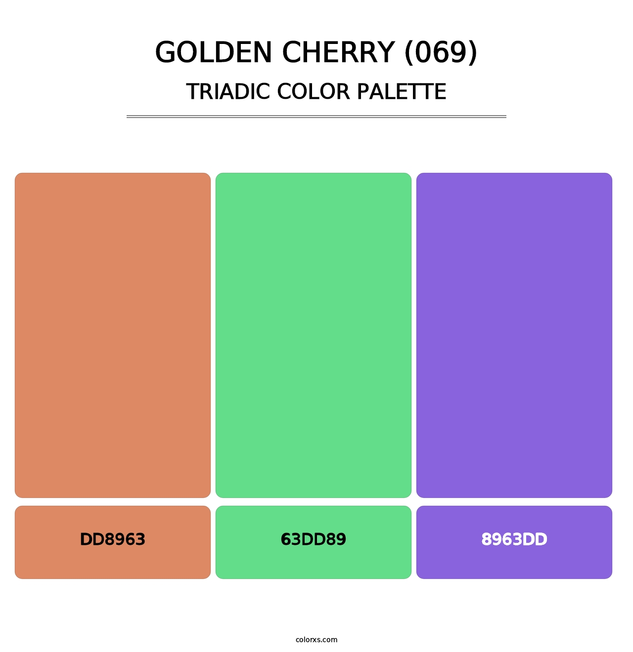 Golden Cherry (069) - Triadic Color Palette