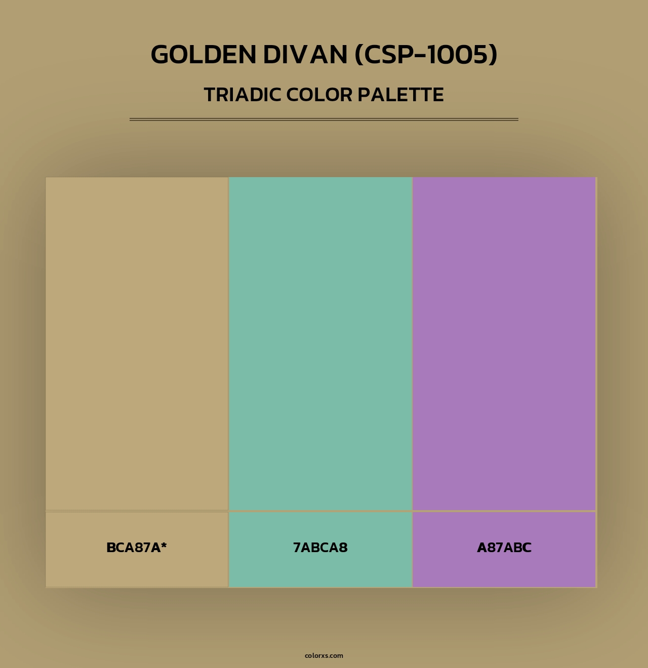 Golden Divan (CSP-1005) - Triadic Color Palette