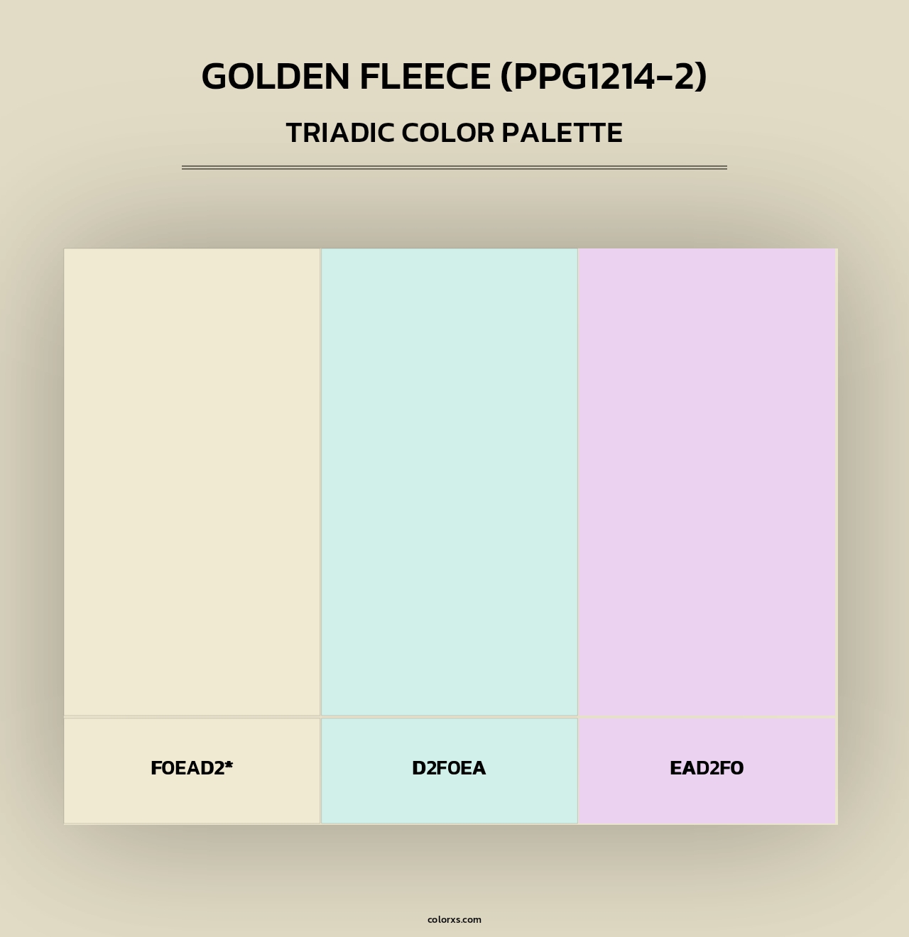 Golden Fleece (PPG1214-2) - Triadic Color Palette
