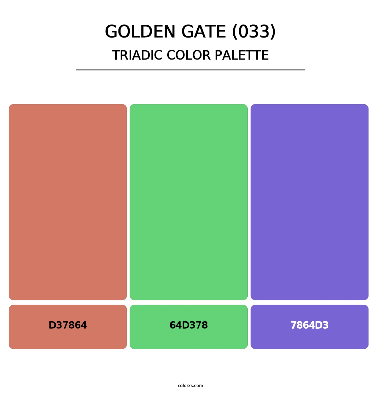 Golden Gate (033) - Triadic Color Palette