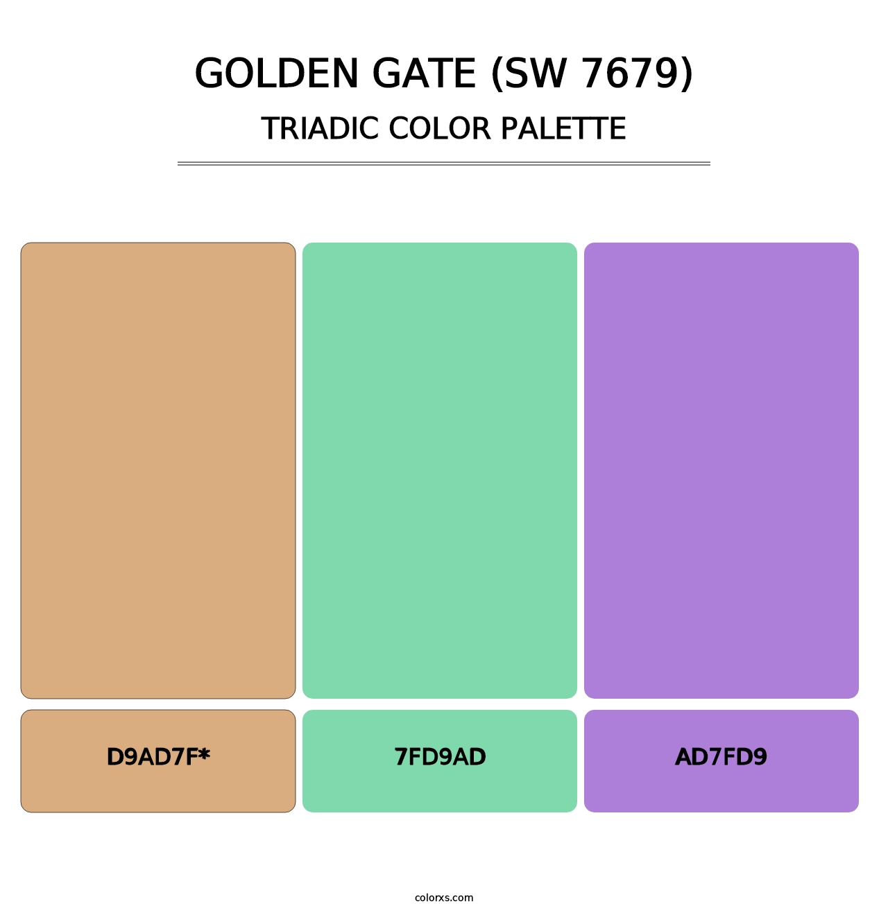 Golden Gate (SW 7679) - Triadic Color Palette