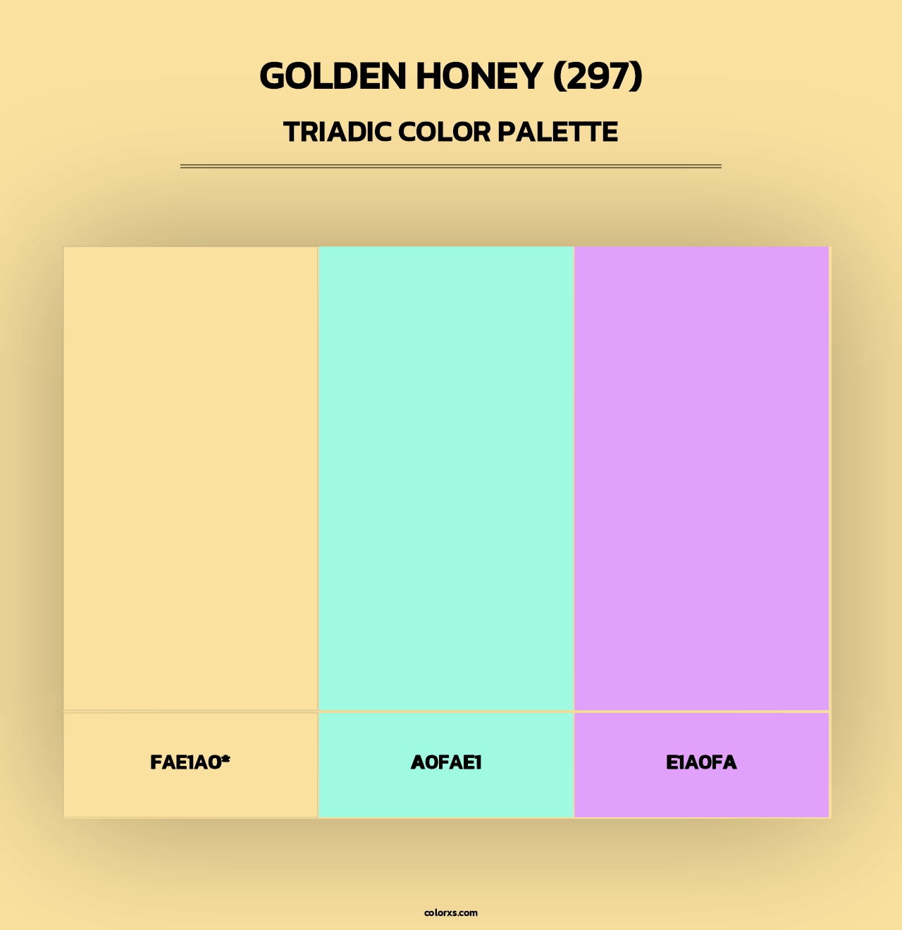 Golden Honey (297) - Triadic Color Palette
