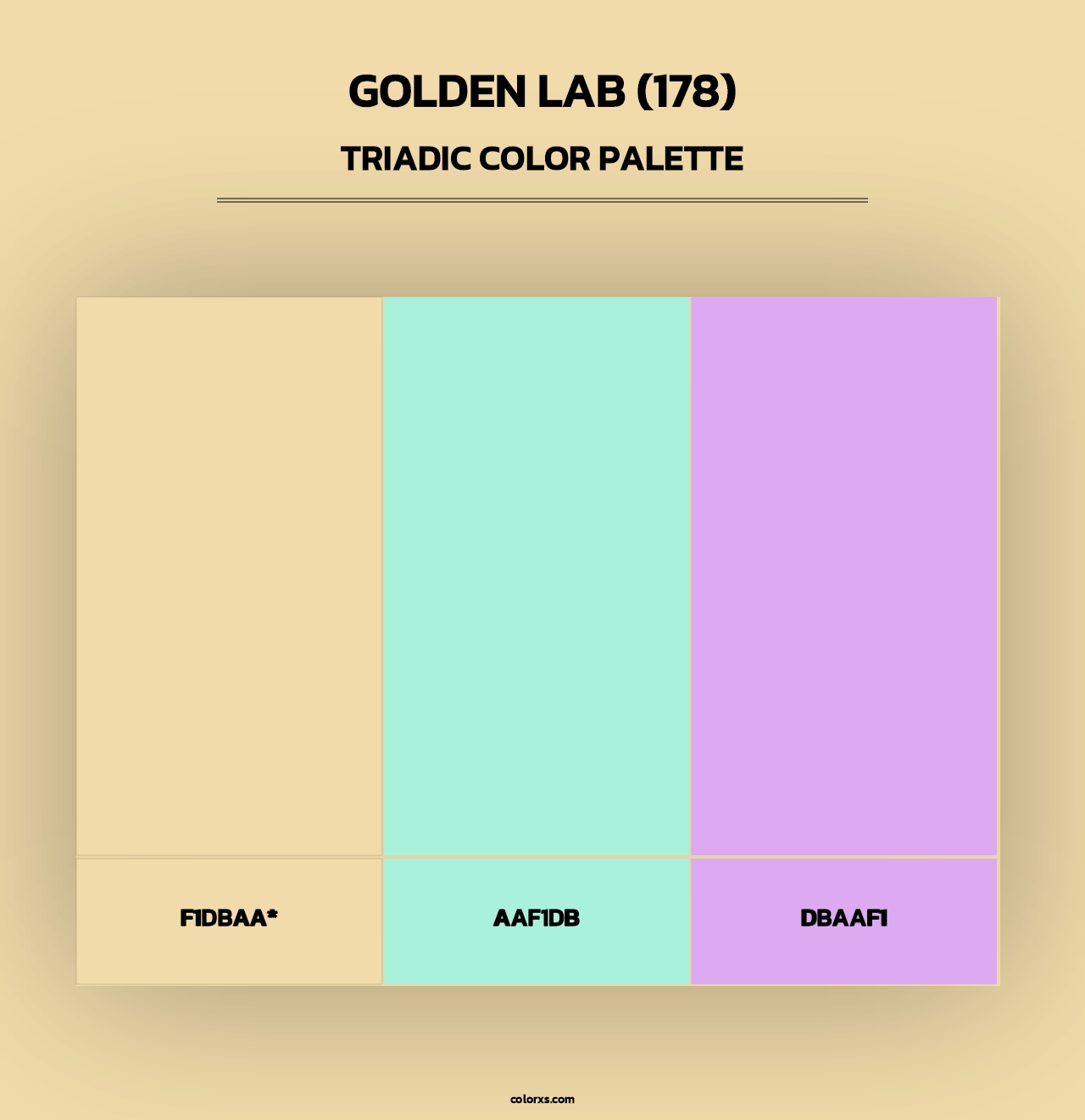 Golden Lab (178) - Triadic Color Palette