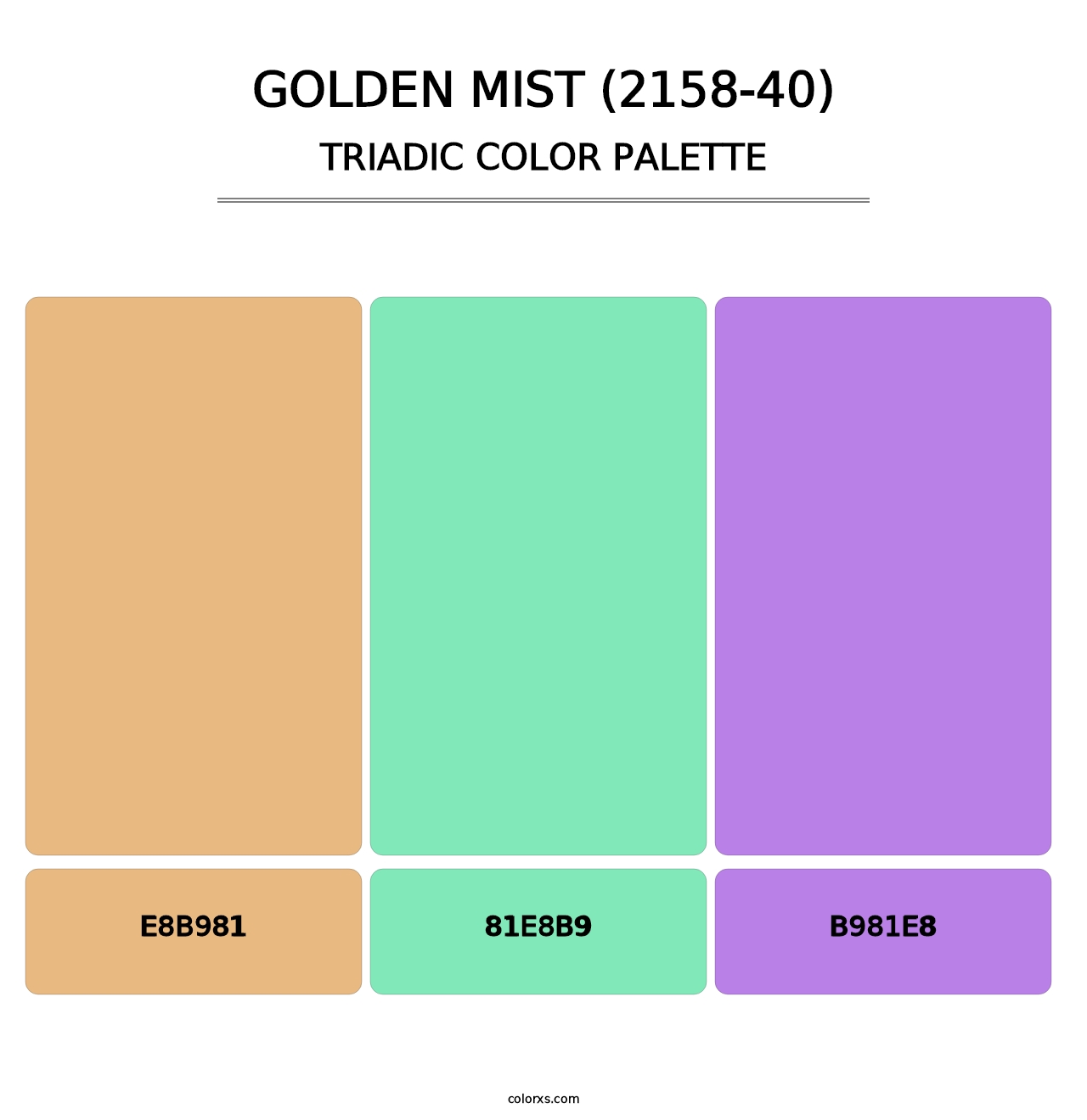 Golden Mist (2158-40) - Triadic Color Palette