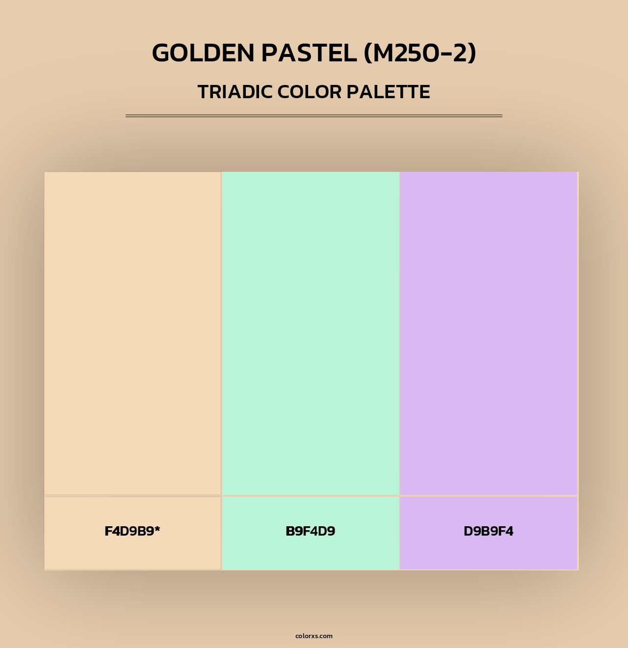 Golden Pastel (M250-2) - Triadic Color Palette