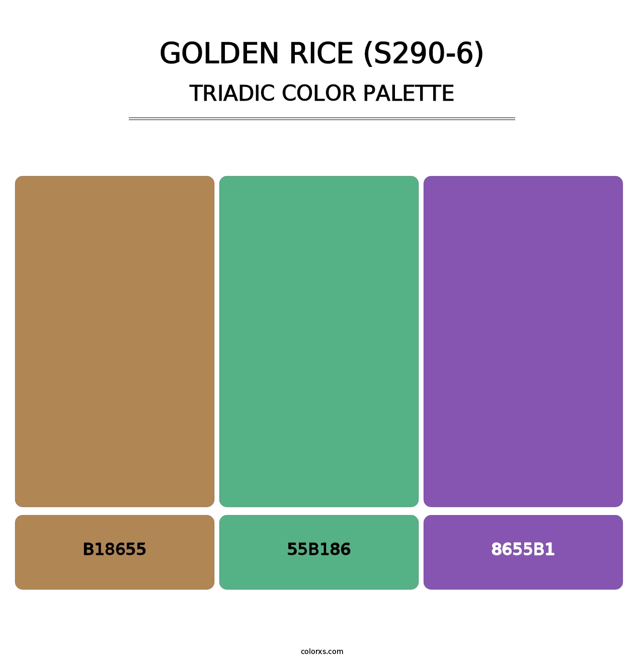 Golden Rice (S290-6) - Triadic Color Palette