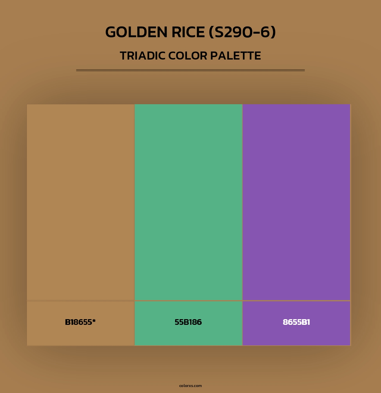 Golden Rice (S290-6) - Triadic Color Palette