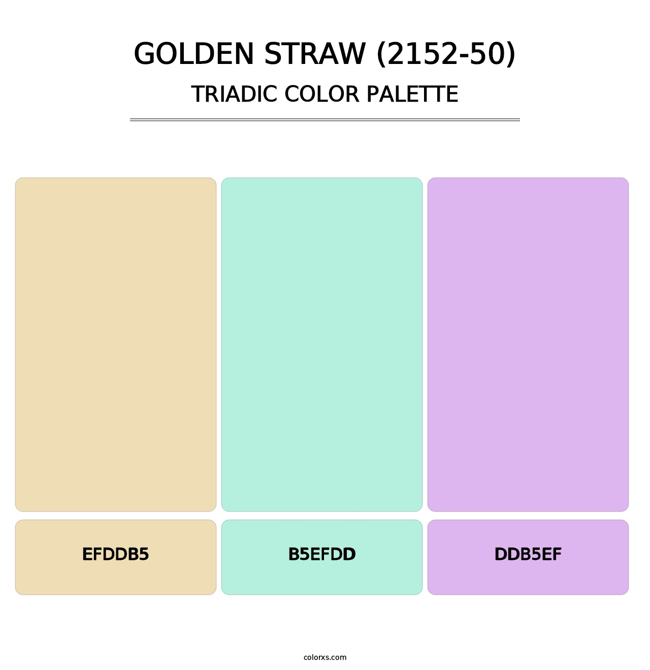 Golden Straw (2152-50) - Triadic Color Palette